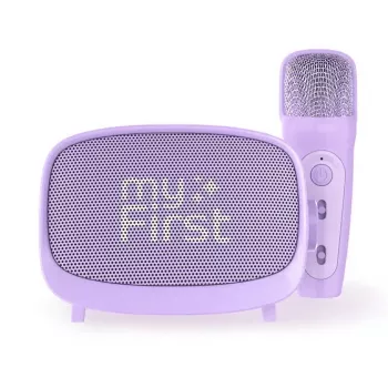Laste kaasaskantav kõlar MYFIRST myFirst Voice 2 — lilla, kompaktne laetav heliseade lastele