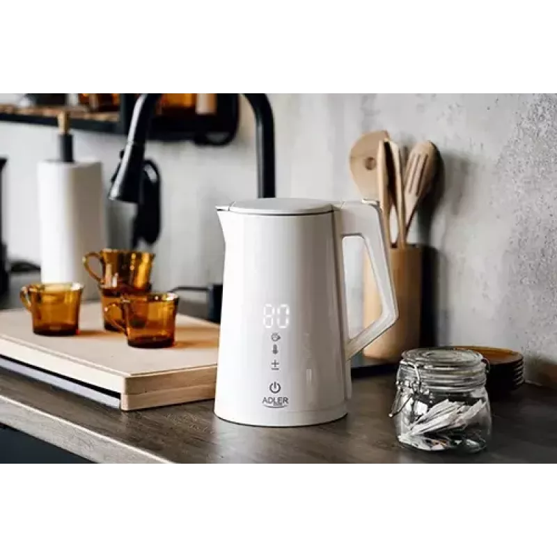 Adleri elektriline veekeetja 1,7 L 1850 W valge