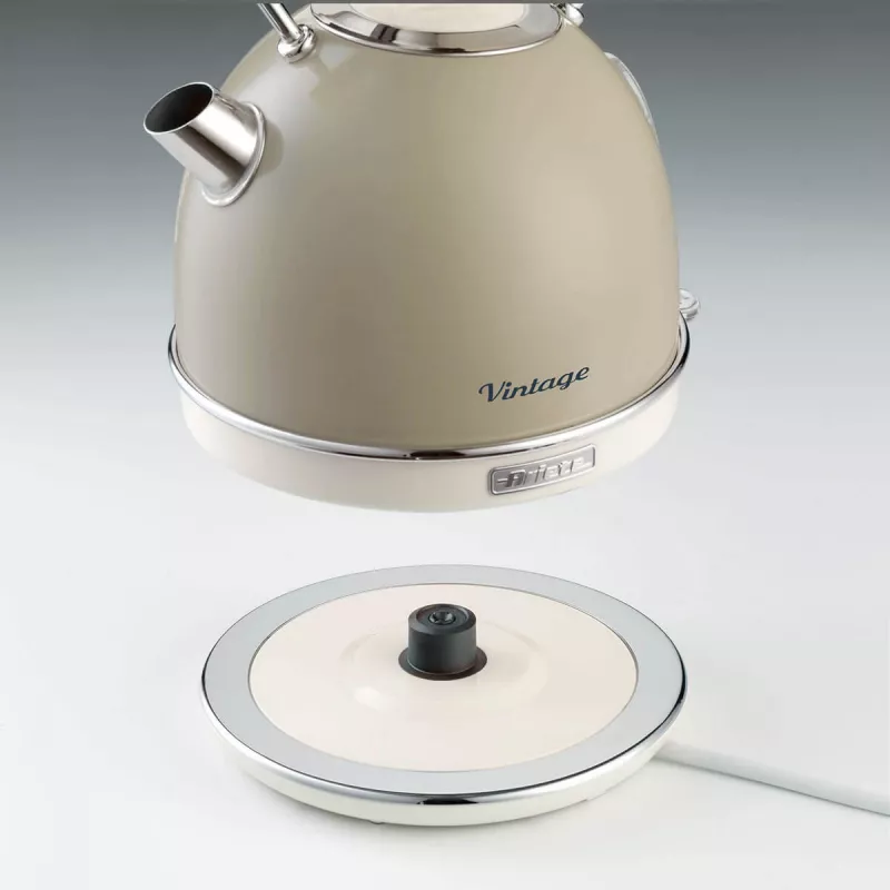 Ariete 2877 Veekeetja Vintage, 1,7L, Juhtmeta, Beež, 1.7 L, 2000 W, Beež, Veetaseme indikaator, Juhtmeta, Filtreerimine