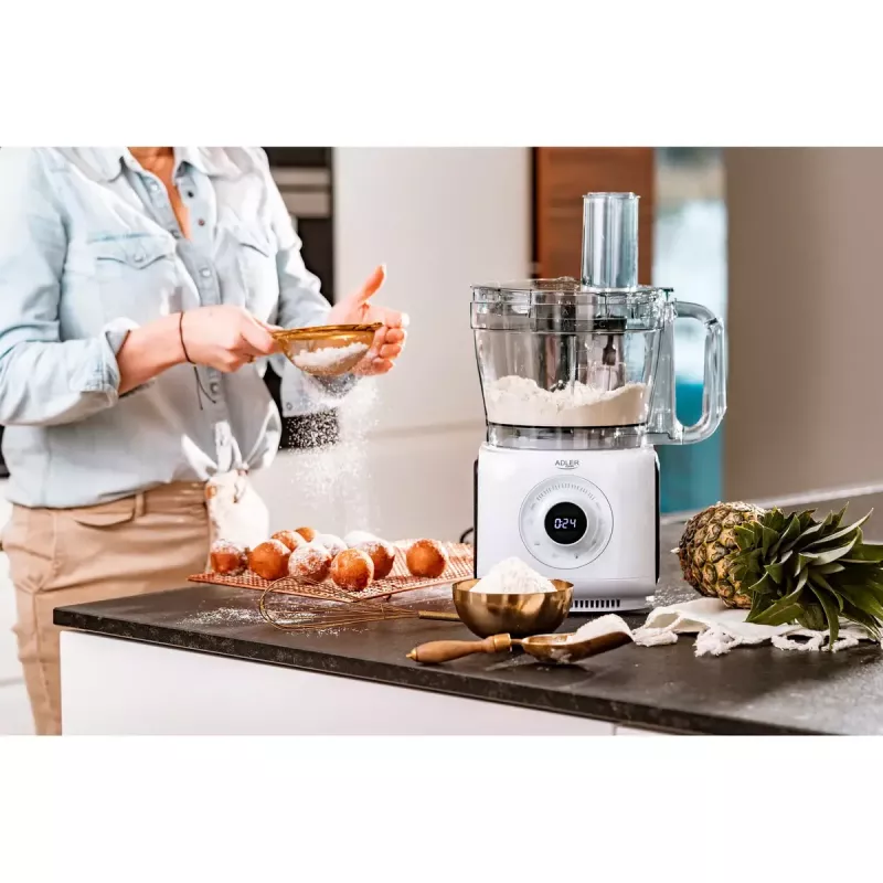 Adler AD 4224 köögikombain, 1000 W, 2 l kauss, 7 kiirust, valge