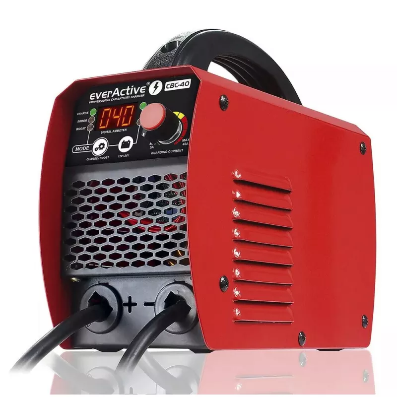 Autolaadija everActive CBC40 12V/24V, sõiduki akulaadija ühildub 12V ja 24V süsteemidega