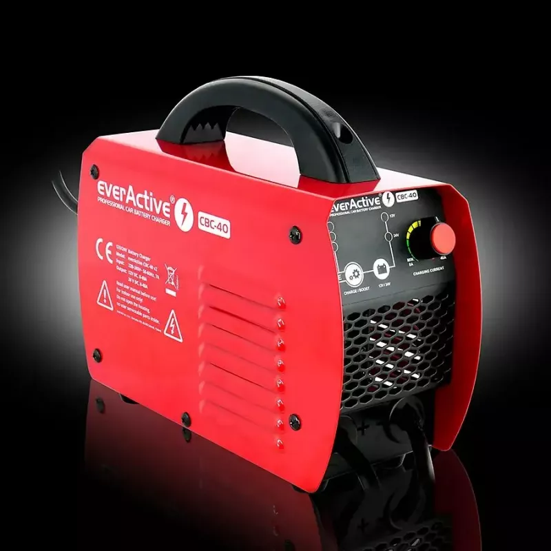 Autolaadija everActive CBC40 12V/24V, sõiduki akulaadija ühildub 12V ja 24V süsteemidega