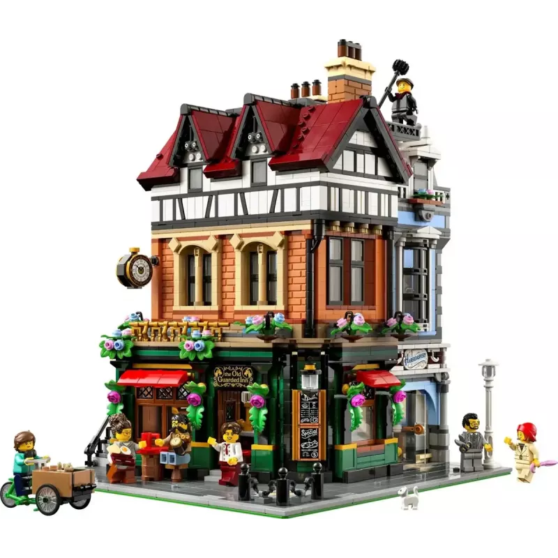 LEGO Icons ehituskomplekt 10350 Tudor Corner House — 3266 detaili, 8 minifiguuri, vanus 18+, 260×250×310 mm