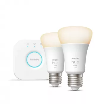 Philips Hue Valge komplekt: 2 E27 nutipirni (1100), Nutivalgustuse komplekt, Bluetooth/Zigbee, Valge, LED, E27, A60
