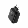 Kiirlaadija Baseus Cube Pro 65W — 3 porti (2×USB-C, 1×USB-A), 110–240V, AC siseruumides, universaalne ühilduvus, must, 0,154 kg