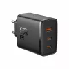 Kiirlaadija Baseus Cube Pro 65W — 3 porti (2×USB-C, 1×USB-A), 110–240V, AC siseruumides, universaalne ühilduvus, must, 0,154 kg
