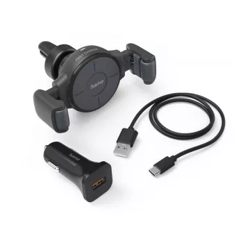 Hama FC10 Flex-Set nutitelefon antratsiit sigaretisüütaja juhtmevaba laadimine kiirlaadimine Auto