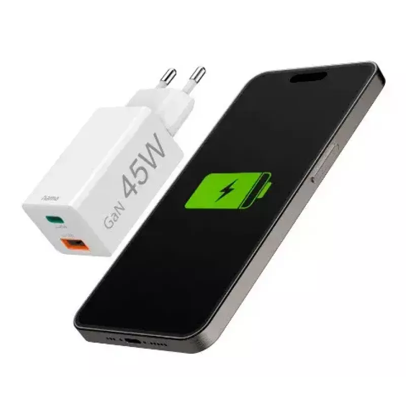 Hama 00201993 mobiilseadme laadija Mobiiltelefon, Sülearvuti, Nutitelefon, Tahvelarvuti Valge Vahelduvvool Kiirlaadimine Siseruumides