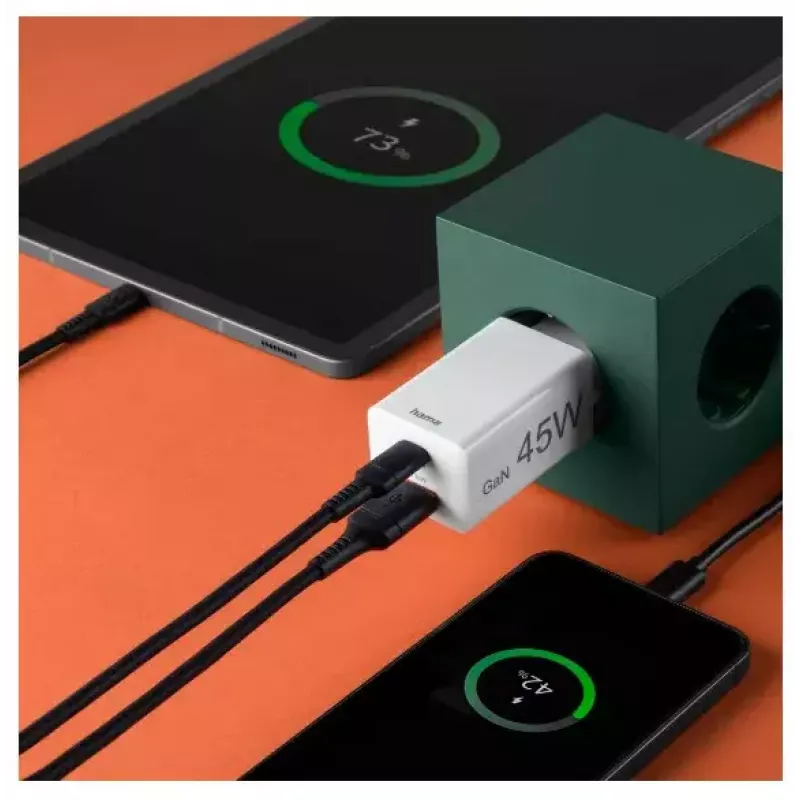 Hama 00201993 mobiilseadme laadija Mobiiltelefon, Sülearvuti, Nutitelefon, Tahvelarvuti Valge Vahelduvvool Kiirlaadimine Siseruumides