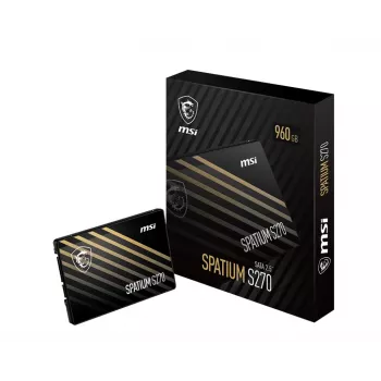 2,5-tolline SATA III SSD MSI SPATIUM S270 960 GB — 500 MB/s lugemine, 450 MB/s kirjutamine, 3D NAND