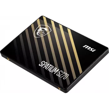 2.5-tolline SATA III SSD MSI SPATIUM S270 480GB — 3D NAND, kirjutuskiirus 450 MB/s, MTBF 2 M h