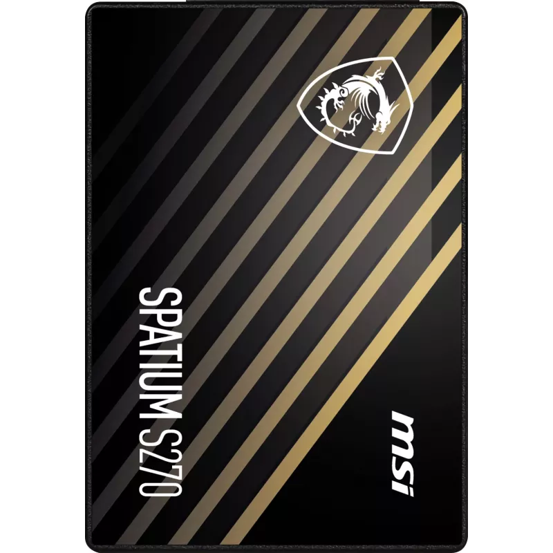 2.5-tolline SATA III SSD MSI SPATIUM S270 480GB — 3D NAND, kirjutuskiirus 450 MB/s, MTBF 2 M h