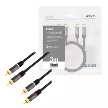 Audio kaabel LogiLink CA1206 3m 2xRCA Must