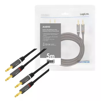 Audio kaabel LogiLink CA1211 5m 2x Banana Must