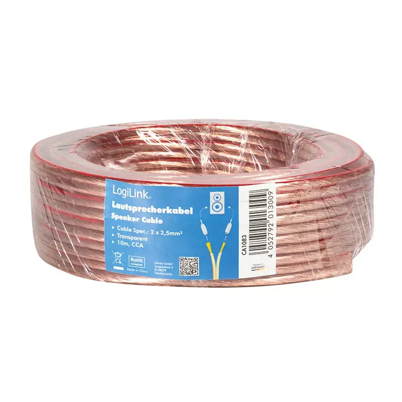 Audio kaabel LogiLink CA1083 10 m Transparent