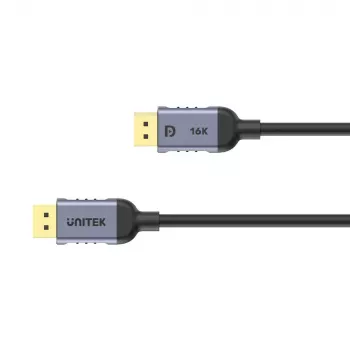 DisplayPort-kaabel Unitek C1626GY01-2M, DisplayPort 2.1 isane–isane, 2 m, 80 Gbit/s, 16K@60Hz, 4K@240Hz, HDR, HDCP 2.2