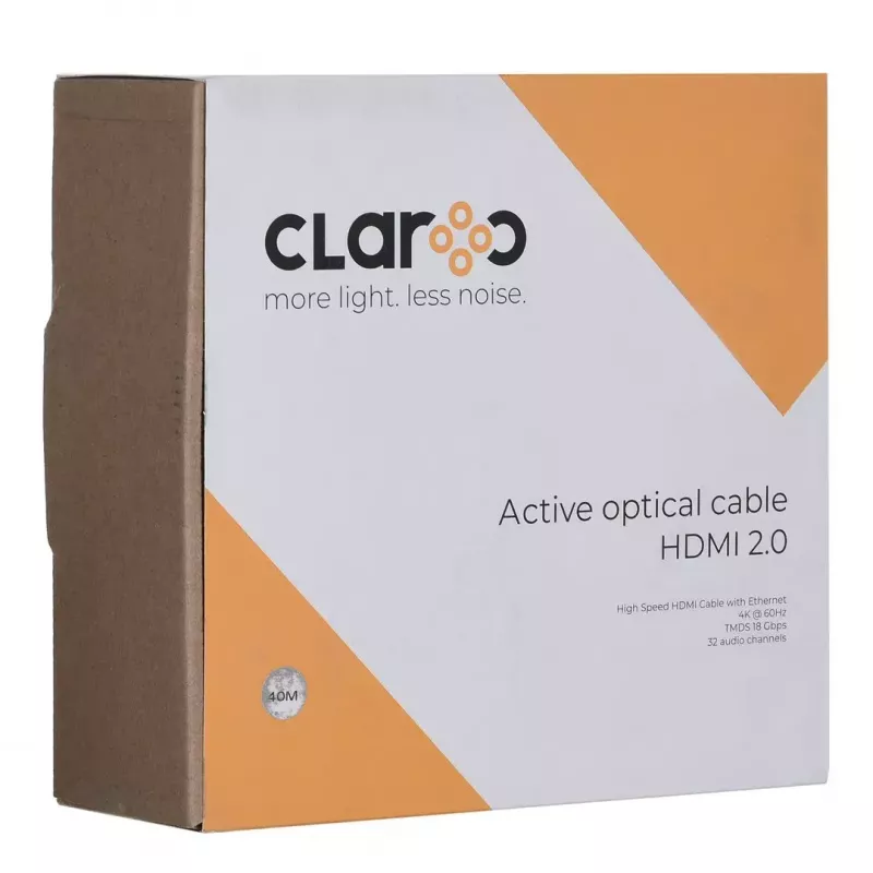 HDMI fiiberoptiline kaabel claroc FEN-HDMI-20-40M, aktiivne optiline kaabel (AOC) HDMI 2.0, 4K, 40 m