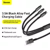 3-in-1 USB-kaabel Baseus Tungsten Gold CAMLTWJ-01