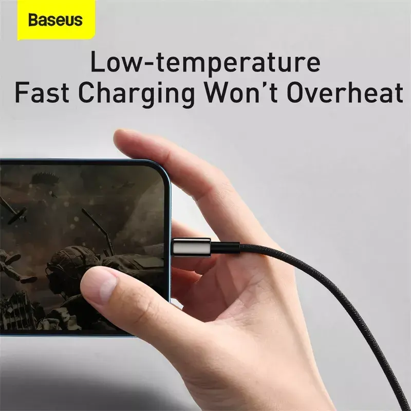 3-in-1 USB-kaabel Baseus Tungsten Gold CAMLTWJ-01