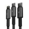 3-in-1 USB-kaabel Baseus Tungsten Gold CAMLTWJ-01