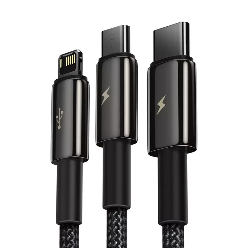 3-in-1 USB-kaabel Baseus Tungsten Gold CAMLTWJ-01