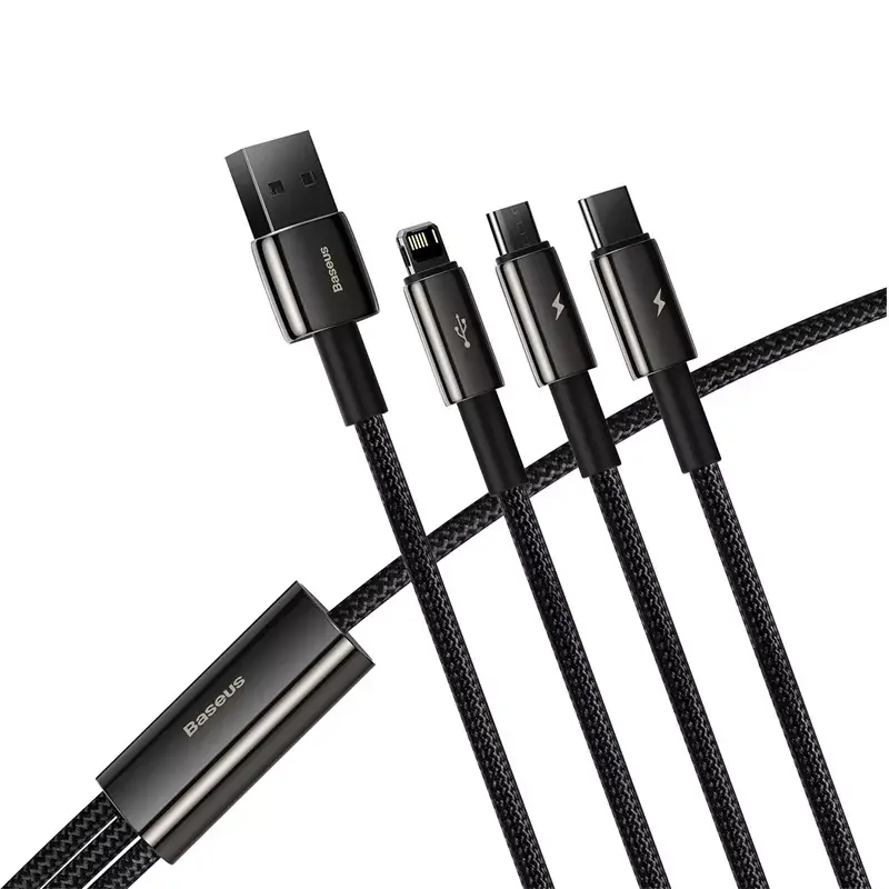 3-in-1 USB-kaabel Baseus Tungsten Gold CAMLTWJ-01