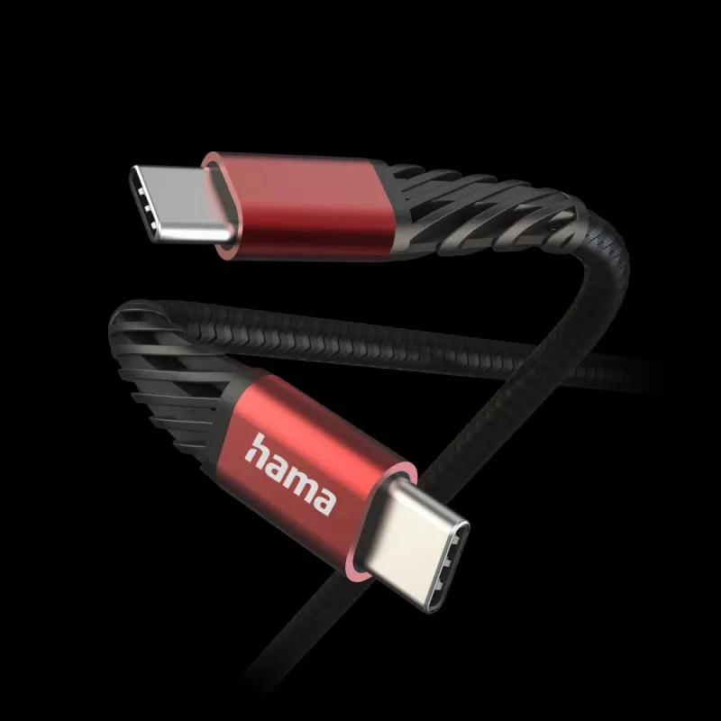 Hama Extreme USB-kaabel USB 2.0 1,5 m USB-C must, punane