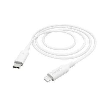 Hama laadimiskaabel, USB-C - Lightning, 1 m, valge