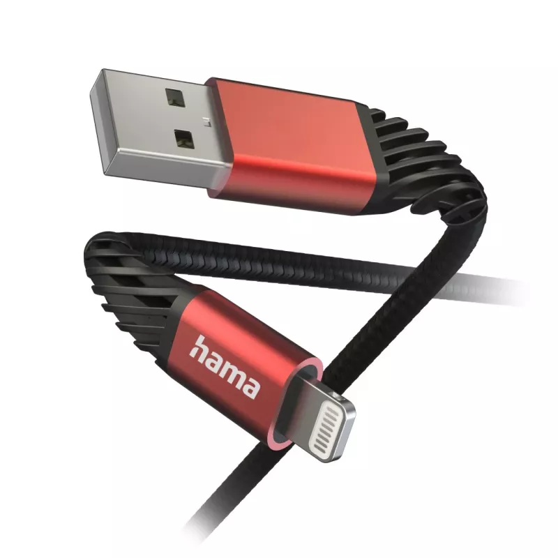 Hama Extreme Lightning to USB A kaabel 1.5 m 2.4 A