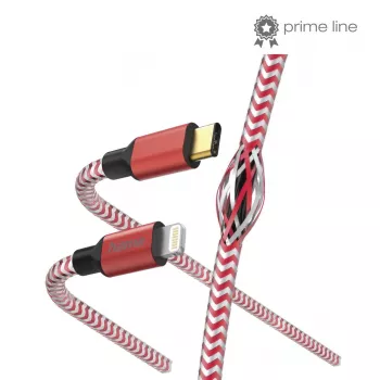 Hama peegeldav kaabel 1,5 m punane Lightning – USB‑C 3 A