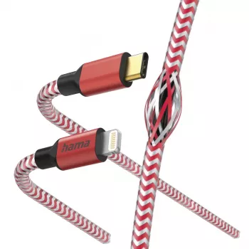 Hama peegeldav kaabel 1,5 m punane Lightning – USB‑C 3 A