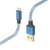 kaabel Hama Reflective 1.5 m Blue Lightning to USB A 2.4 A