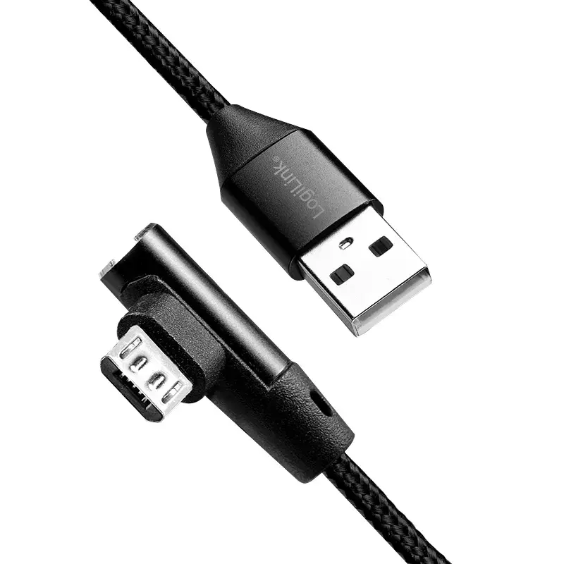 USB-kaabel LogiLink CU0142 USB 2.0 0,3 m USB A Micro-USB B Must