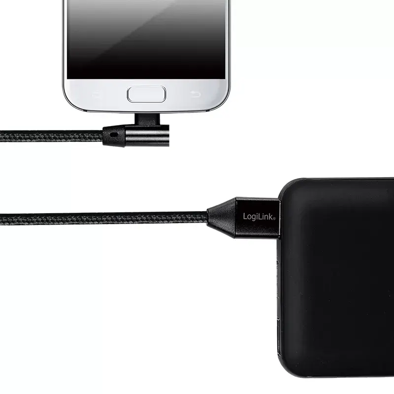 USB-kaabel LogiLink CU0142 USB 2.0 0,3 m USB A Micro-USB B Must