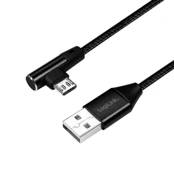USB-kaabel LogiLink CU0142 USB 2.0 0,3 m USB A Micro-USB B Must