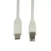 USB-kaabel LogiLink CU0160 USB 2.0 1m USB C USB B valge