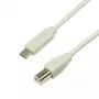USB-kaabel LogiLink CU0160 USB 2.0 1m USB C USB B valge