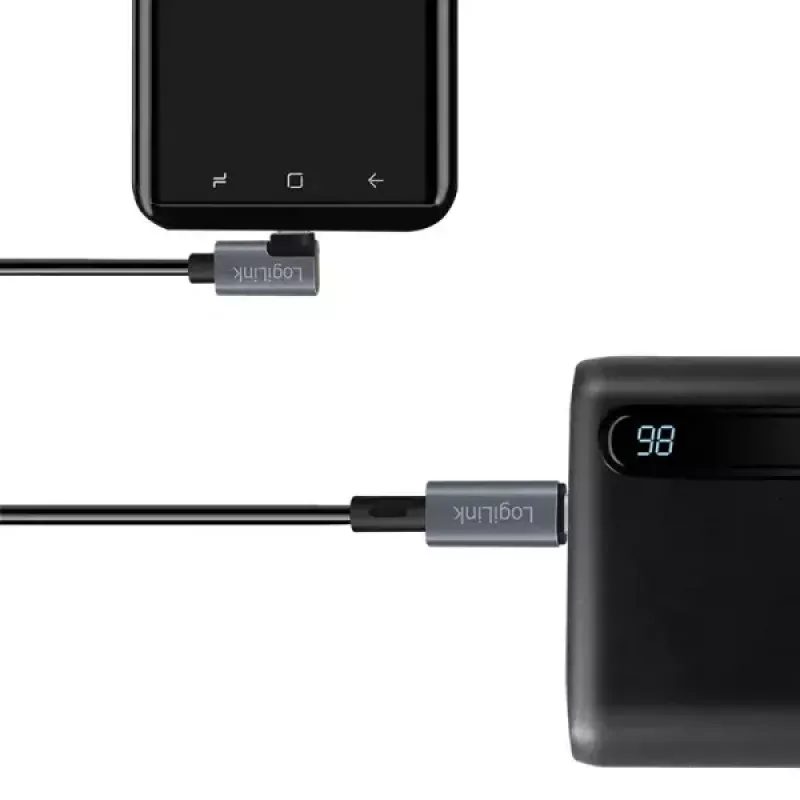 USB-kaabel LogiLink CU0183 2m USB C Must Hõbedane USB 2.0