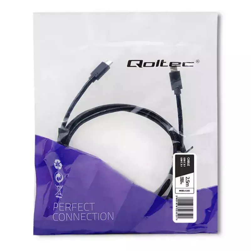 USB-kaabel Qoltec 52352 2.5m USB 3.2 Gen 1 USB C Must