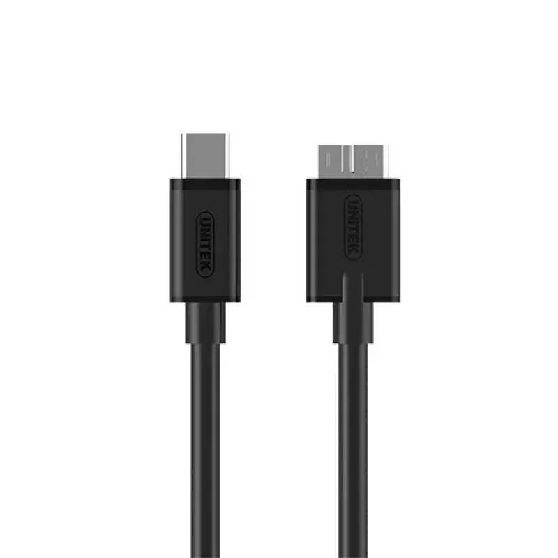 USB-kaabel UNITEK Y-C475BK USB 3.2 Gen 1 1m USB C Micro-USB B Must