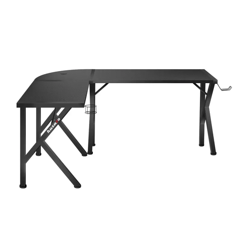 Nurgamängulaud Huzaro Hero 6.3 Must L-kujuline süsinikkiust pealispind 1540×1170×740 mm