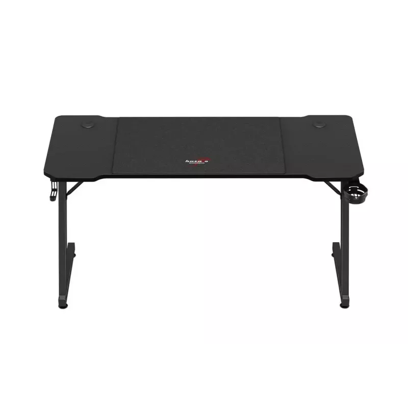 Ergonoomiline mängulaud huzaro Hero 3.3 Must — sirge ristkülikukujuline 1400x600 mm, 740 mm kõrgust, 15 mm lauaplaat