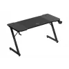 Ergonoomiline mängulaud huzaro Hero 3.3 Must — sirge ristkülikukujuline 1400x600 mm, 740 mm kõrgust, 15 mm lauaplaat