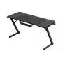 Ergonoomiline mängulaud huzaro Hero 3.3 Must — sirge ristkülikukujuline 1400x600 mm, 740 mm kõrgust, 15 mm lauaplaat