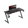 Mängulaud huzaro Hero 3.3 RGB — must sirge lauaplaat 1400x600 mm, LED-valgustus, topsihoidja, kõrvaklapi konk