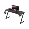 Mängulaud huzaro Hero 3.3 RGB — must sirge lauaplaat 1400x600 mm, LED-valgustus, topsihoidja, kõrvaklapi konk