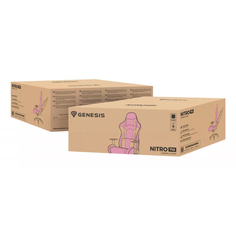 PC mängutool GENESIS Nitro 710 õhktäitega iste valge 150 kg