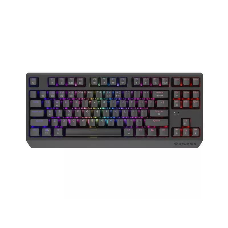 Mehaaniline tenkeyless mänguklaviatuur GENESIS Thor 230 TKL — USB, RF Wireless, Bluetooth, 87-klahviga QWERTY, hall