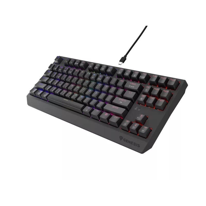 Mehaaniline tenkeyless mänguklaviatuur GENESIS Thor 230 TKL — USB, RF Wireless, Bluetooth, 87-klahviga QWERTY, hall