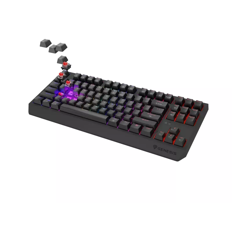 Mehaaniline tenkeyless mänguklaviatuur GENESIS Thor 230 TKL — USB, RF Wireless, Bluetooth, 87-klahviga QWERTY, hall